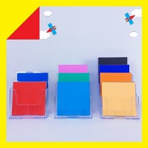 아크릴 색종이 꽂이 정리함 보관함 (양면 색종이 200매+벽걸이 후크 포함) 유치원 어린이집 정리 수납, 3단+색종이(200장)