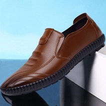 묘먀미 웨이브 스티치 남성 로퍼 단화