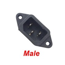 IEC320 C14 C13 전기 AC 소켓 3 암 수 인렛 플러그 커넥터 핀 마운트, 03 3, 1개