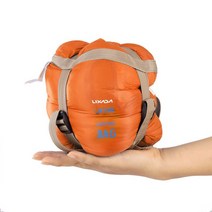 초경량 야외 침낭 캠핑 백패킹 모토캠핑 전용, Orange