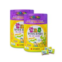 잘크톤 츄어블 칼슘 아연 비타민D 어린이 칼슘제 칼디 유아 키즈 씹어먹는 칼슘 영양제 2통