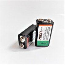 9볼트건전지 9v 9볼트 밧데리 배터리 새로운 2pcs 9 v 2000mAh Ni-MH 충전식 배터리 충전지, 한개옵션0