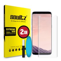 솔츠 갤럭시 S시리즈 / 노트시리즈 풀점착 액상 UV 강화유리 지문인식 액정보호필름 2매