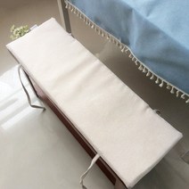 롱의자 쿠션 벤치 스폰지 방석 좌석쿠션 직사각형 소파 쿠션 천 단색 얇은방석 긴의자방석 커버 세탁가능 브라운_120×35 cm(두께 2 cm)