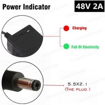 전동킥보드 충전기 TANGSPOWER 48V 2A 전기 자전거 납산 배터리 57.6V 전자 스쿠터 오토바이, 영국, DC 5.5x2.1