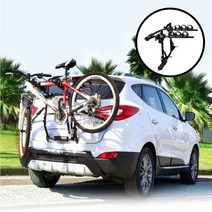 milovhi 자동차 자전거캐리어 차량용 자전거거치대 경차 SUV 승용차, 차량용자전거캐리어, 단품+번호판세트