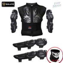 SULAITE Motocross Armor 오토바이 자켓 무릎 패드 전신 갑옷 보호 척추 모토 복, [07] xxxxl, Vest add 4 pcs set_엘