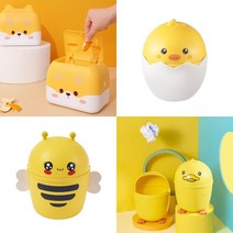 예쁜 캐릭터 인테리어 다용도 화장대 책상 미니 쓰레기통 휴지통, 02.꽥꽥이