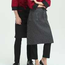 가벼운 홀앞치마 고깃집앞치마 반앞치마 신혼부부 화실, 흑백 줄무늬