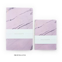 사랑해 SIL 180도 실제본 펼침 노트&미니북 유선노트, 노트 마블핑크, 1개