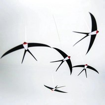 제비 새 모빌 DIY 키트 완제품 천장 장식 bird 북유럽풍 인테리어 꾸미기 만들기, [완제품]5마리 1세트(걸기만 하면 됨)