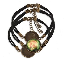 주얼리DIY세트 주얼리메이커 고급케이스 라운드 카보 숑에 대 한 20 개/몫 20/25mm 가죽 팔찌 공백 DIY 쥬얼리 커넥터 설정 베젤 트레이 결과 만들기