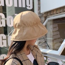 3color 스트링 나일론 벙거지 끈모자 버킷햇 등산모자