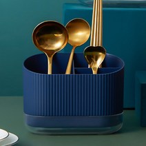 엠픽라이프 모던 물빠짐 수저통, 네이비, 1개