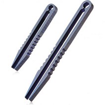 2피스 미니 티타늄핀셋 휴대용 티타늄 합금 핀셋 EDC핀셋 서바이벌 픽업 캠핑 아웃도어 가젯 여행 도구 대소사이즈 블루, 블루/XL