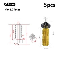 용접 팁 노즐 5pcs PTFE 코팅 MK8/E3D/화산 노즐 0.2-1.2mm 압출기 프린트 헤드 3D Ender3 Pro CR10/S 핫, 03 Volcano-5pcs_02 0.3mm