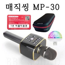 매직씽 MP30 마이크+USB미러볼+케이스+1년이용권, 검정매직씽MP-30