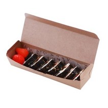원터치 크라프트 김밥한줄 종이도시락 20.5 × 5 × 3.7 cm, 50개입, 4개