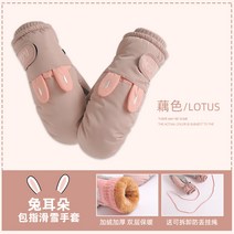 여성 겨울 장갑 스키 기모 방수 방한 라이딩 장갑, D타입