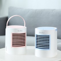 QUQU 휴대용 탁상용 미니에어컨 냉풍기 바람꽁꽁QU-F11, 핑크