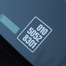 더블제이디자인 전화번호스티커, 60x70mm, 실버, 1개