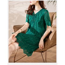 #비즈자수레이스쉬폰원피스