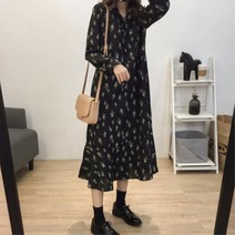 빈티지 청소년 소녀 여대생 원피스 신상원피스 롱 긴