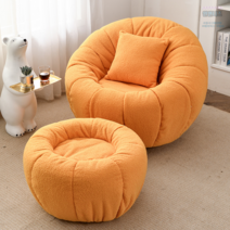 예쁜 미니 아쿠아 쇼파 윙 체어 스툴 용 일인 버즈 원룸 소파 1인 형 6인 카페 인테리어 디자인 의자 거실 5인 모듈 패브릭 원목 2인 카우치 북유럽 코너, 캐시미어-옐로우(싱글체어+페달)