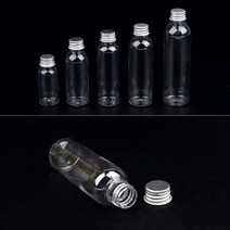 원형통 원통 병 플라스틱공병 소분용기 미니페트병 양념통 투명 일자 공병 여행 뚜껑 용기, 용량, 125ml, 1개