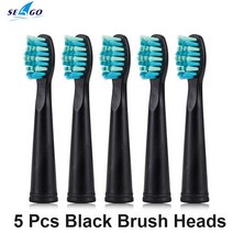 전동 칫솔 헤드 SG507B/908/909/917/610/659/719/910 용 Seago 전동 칫솔 헤드 Ultra Soft Dupont Bristle, 한개옵션1, 01 black