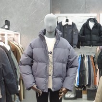 리버클래시 리버클래시 LIW22918-DG 다크그레이 하이넥 퀼팅 숏 구스다운 점퍼