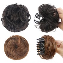 볼륨 가발 집게핀 여자 똥머리 당고머리 만두머리 올림머리 부분가발 집게핀 가발집게핀 가발핀 부분가발집게, 본상품선택, 집게-생머리-라이트브라운