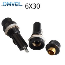 유리관 휴즈 1pcs 퓨즈 홀더 5x20 6x30 3ag 보험 튜브 소켓 퓨즈 홀더 630 보험 패널 마운트 퓨즈 홀더 6x30mm