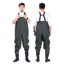 플라이낚시 허리장화 수산시장 갯벌 낚시 전신장화, 상세 페이지 참고, 36-그린 (방수 + 전력) (품질수준)