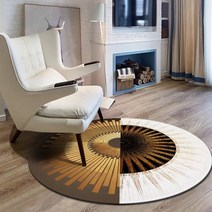 화장대 침실용 북유럽 레트로 러그 미끄럼 방지 드레싱 테이블 카펫 의자 매트 라운드 클로크룸 거실용 대형, [01] 60cm 23.6 in, [09] 9- flannel