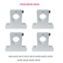 루터테이블 벤치탑 드릴 목공 선반 라우터 1/2/4PCS SK8 선형 베어링 레일 샤프트 지원 SK10 SK12 SK13 SK16 SK20 SK25 SK30 축 XYZ 테이블 CN, SK60, 4PCS