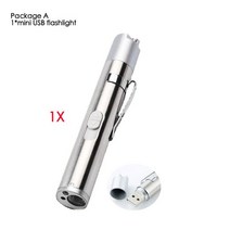 후레쉬 손전등 작업등 mini usb 충전식 3in1 led 손전등 강력한 led 토치 방수 디자인 penlight uv 빛 지폐레이저 포인터 빛 317, 1개, 1개