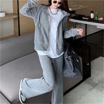 [오노마] ONM 여자 홈웨어 후드 집업 실내복 세트 간편복 체육복