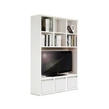 PET 5단TV 수납 책장 H, 그린화이트