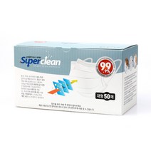 3Q 슈퍼클린 KF80 1P 미세먼지 방역 마스크 50매 대형, 3Q 슈퍼클린 KF80 1P(50매)-대