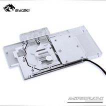 [해외] BYKSKI 풀 커버 그래픽 카드 블록 사용 사파이어 니트로 + RADEON RX 580 590 8GD5 8 GB GDDR5 (112650120G) 구리 라디에이터, No Light