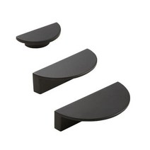 가구손잡이 반달 F222 검정, 3) 가구손잡이 반달2구 검정 92xp64mm
