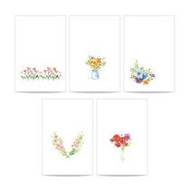 앳원스 플라워 무지엽서 vol.1 (5종), 혼합색상, 2세트