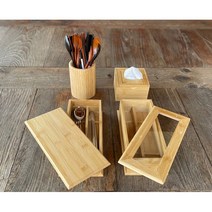 테이블 대나무수저통 업소용 수저통 사각 나무 원목 식당 수저보관함, 대나무네프킨함