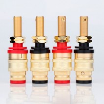 CMC 878L-S 4PCS 황동 순수 구리 도금 플매트 카펫 매트 러그 hifi 앰프 스피커 잭 소켓 용 바인딩 포스트, [02] 4pcs binding posts, 02 4pcs binding posts