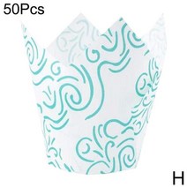 기름종이 유산지제작 종이호일 미용용품50/100 Pcs Tulip Cake Cup Holder Water Oil Paper Fire Temperatu, 08 H