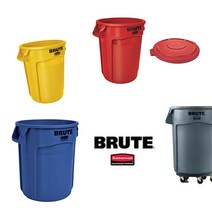 러버메이드 벤티드 브루트 원형 컨테이너 BRUTE 휴지통 다용도 정리함 원두보관 사료통, 파랑(뚜껑O), 75L