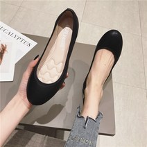 봄 가을 실버 플랫 슈즈 여 둥근 펌프스 연가죽 여단화 보트슈즈 펌프스