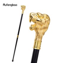 패션지팡이 남성 어르신 지팡이 gold lion head with 콧수염 패션 워킹, 없음, 1개