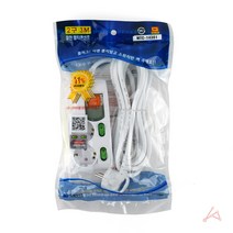 VEDANA_ 국내산 KS 고용량 2구 멀티 탭 콘센트 3m 선 16A 250V 난열 내연 성 수지 9680080p, 기본, 기본